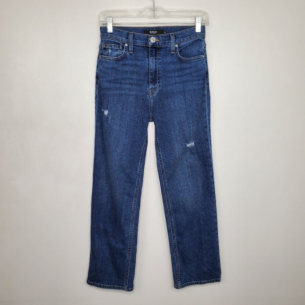 Hudson High Rise Straight Crop Quince Wash Remi Jeans Size 27